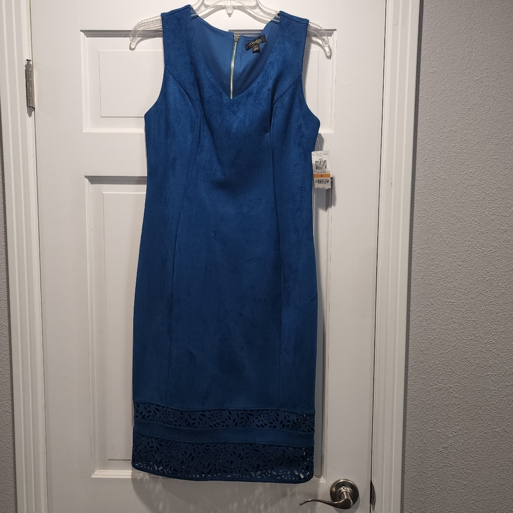 NWT Faux Suede dark teal dress